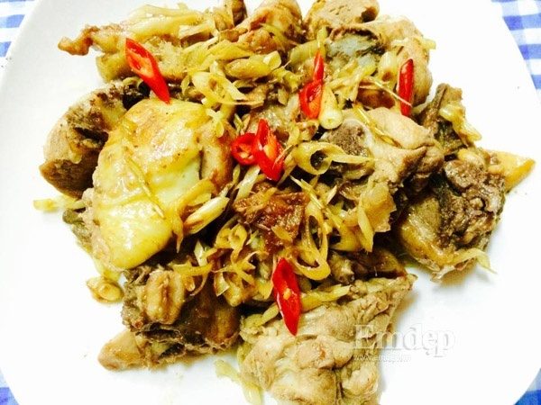 gà ram mặn